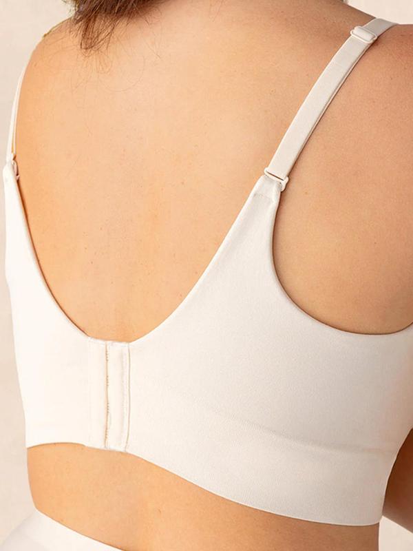 Women's Solid Wireless Push Up Bra, Adjustable Strap Seamless Bra, Soft Comfortable Breathable Lingerie for Daily Wear